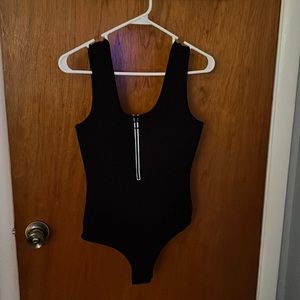 BCBGeneration black zip up bodysuit